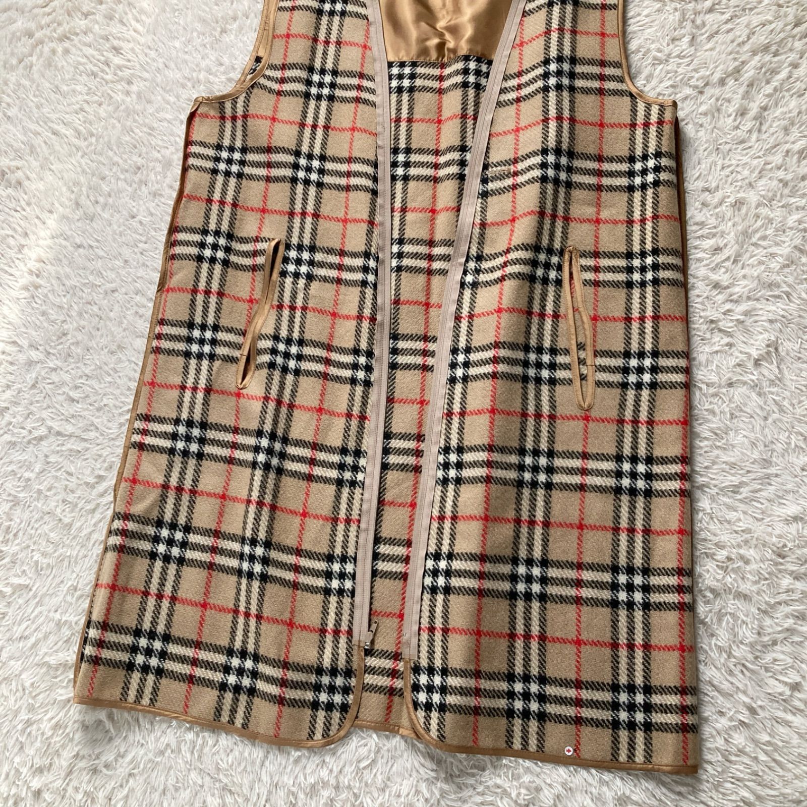 ✨キャメルライナー付✨BURBERRY バーバリーノバチェック　Ｍ Burberrys オールドバーバリー バーバリーズ 【ライナーのみ】ウール