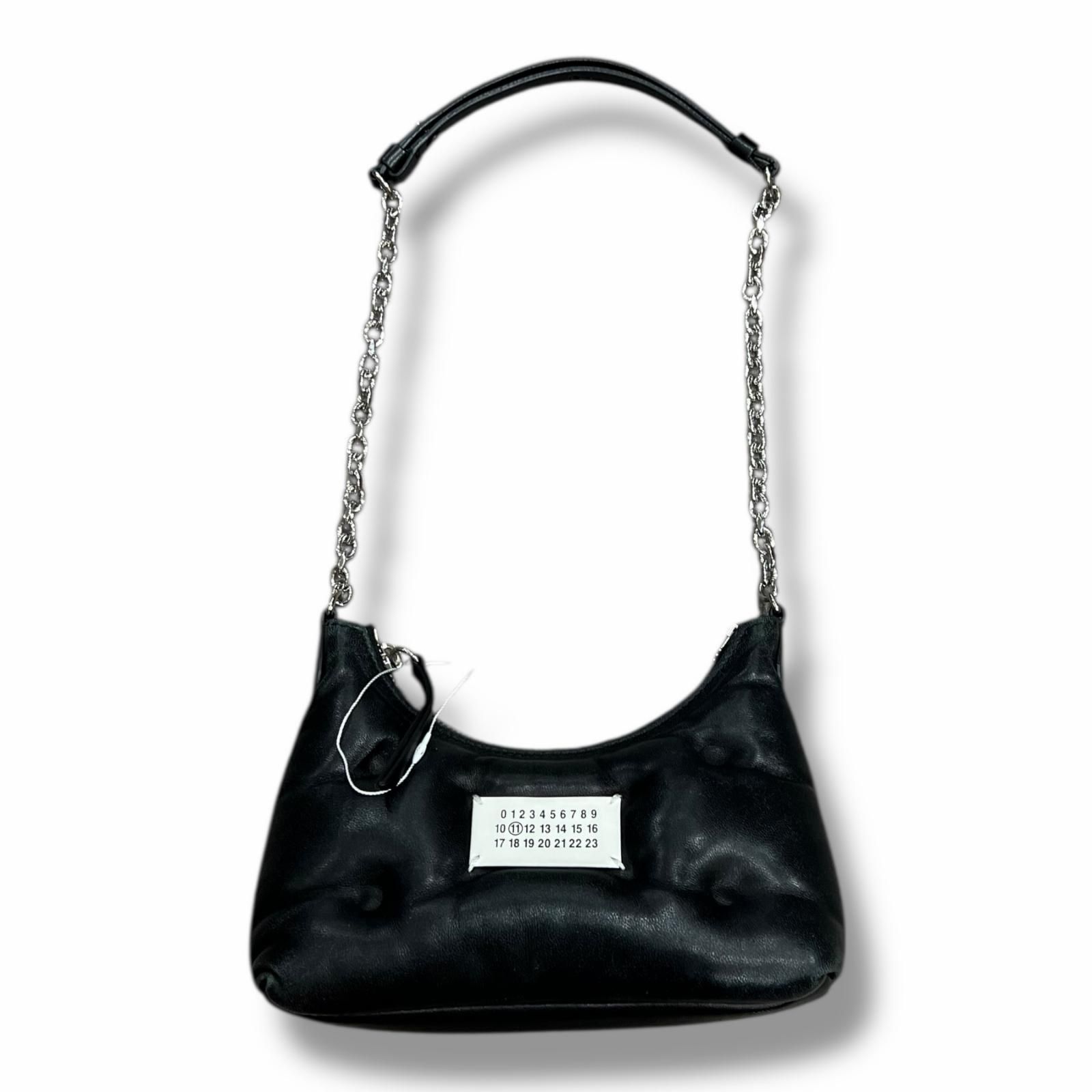 参考上代211 200円 Maison Margiela GLAM SLAM HOBO MICRO グラムスラム ホーボー マイクロ ショルダーバッグ メゾンマルジェラ ブラック F 5640 M