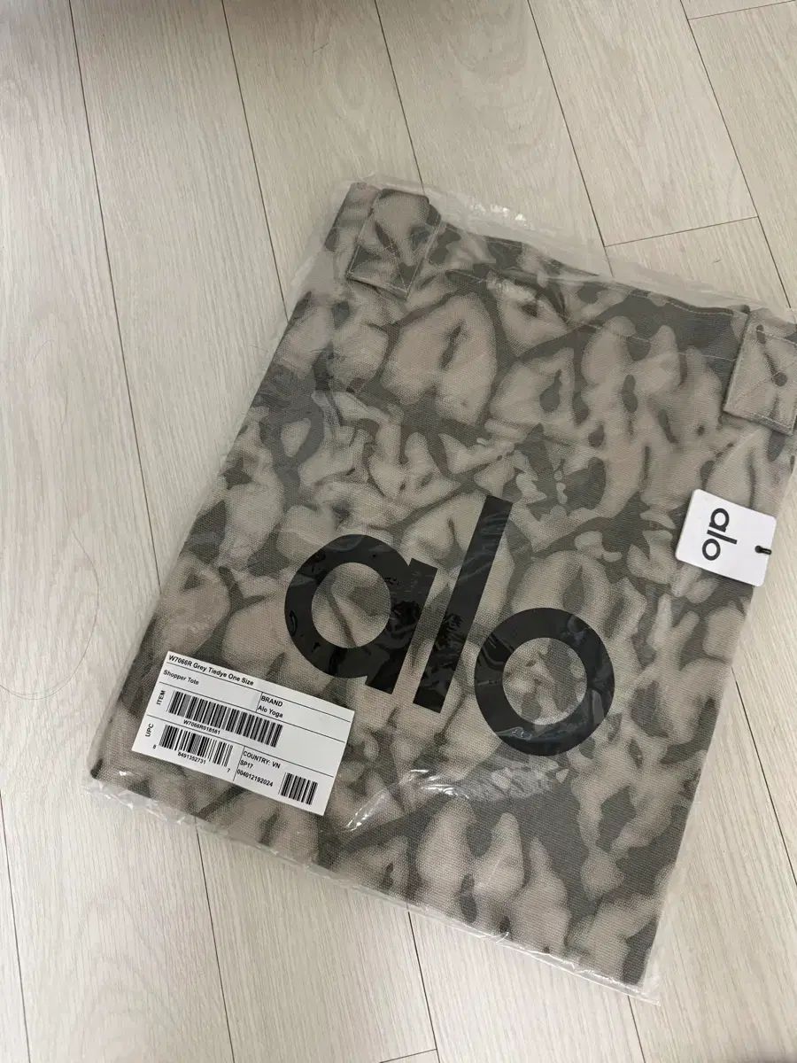 アロ ヨガ ショッパー トートバッグ グレー タイダイ