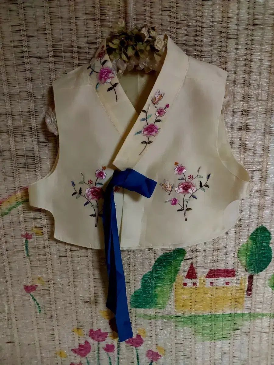 正絹 花刺繍 レディース チマチョゴリ ペジャ