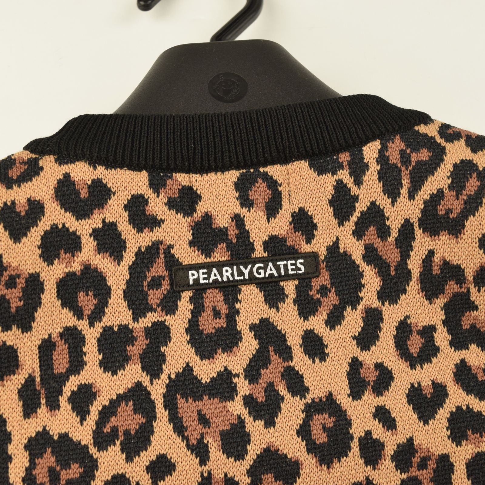 パーリーゲイツ ゴルフ レオパード柄 クルーネック 長袖 ニット ウェア 4 新品】PEARLY GATES パーリーゲイツ カシミヤ混 長袖ニットセーター