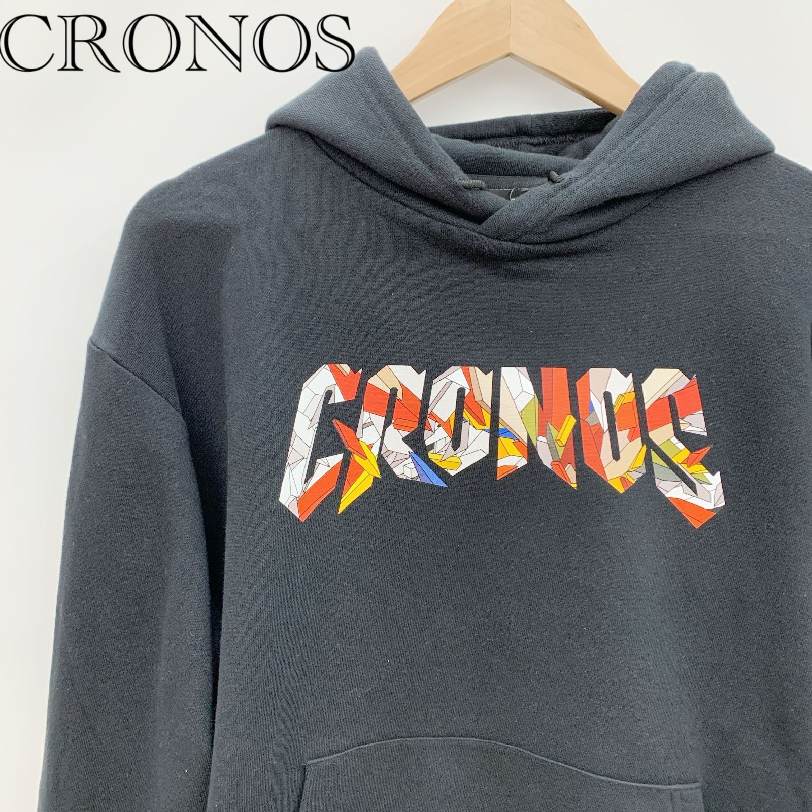 CRONOS クロノス パーカー フーディー C 10-PK-2524-031 04 サイズ36 S ブラック タグ付 メンズ