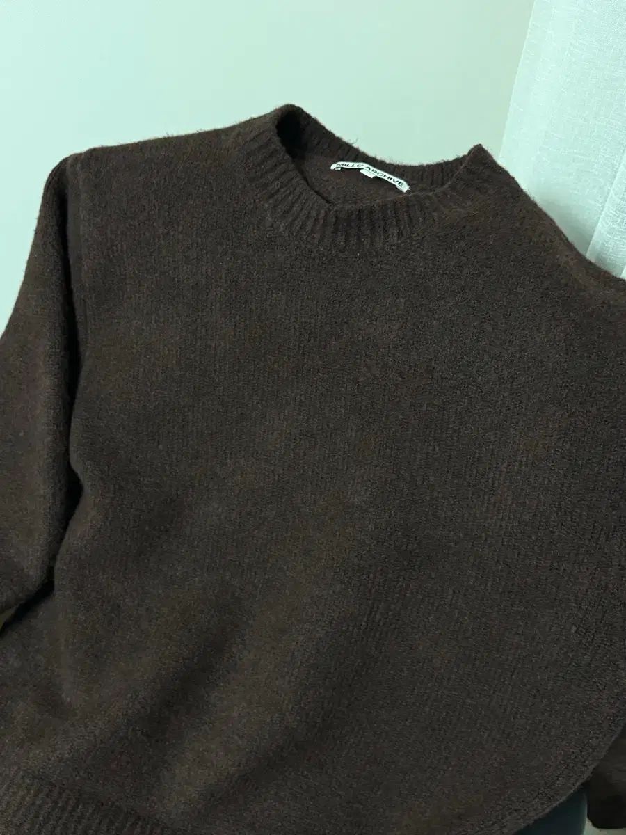 MILLO ARCHIVE クロップドシルエット ニット ブラウン XL