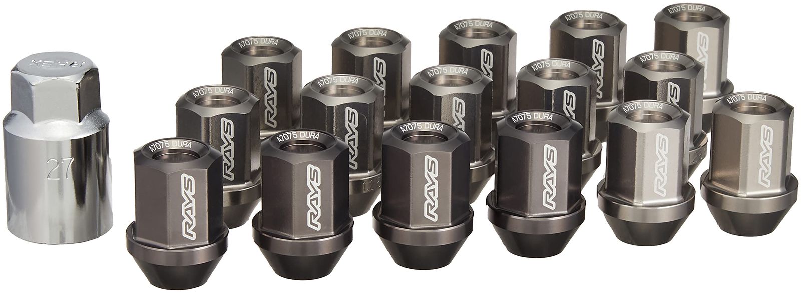 RAYS レイズ ジュラルミンロック-ナットセット L 32 4 H用 M 12 X 1.25 ガンメタリックアルマイト