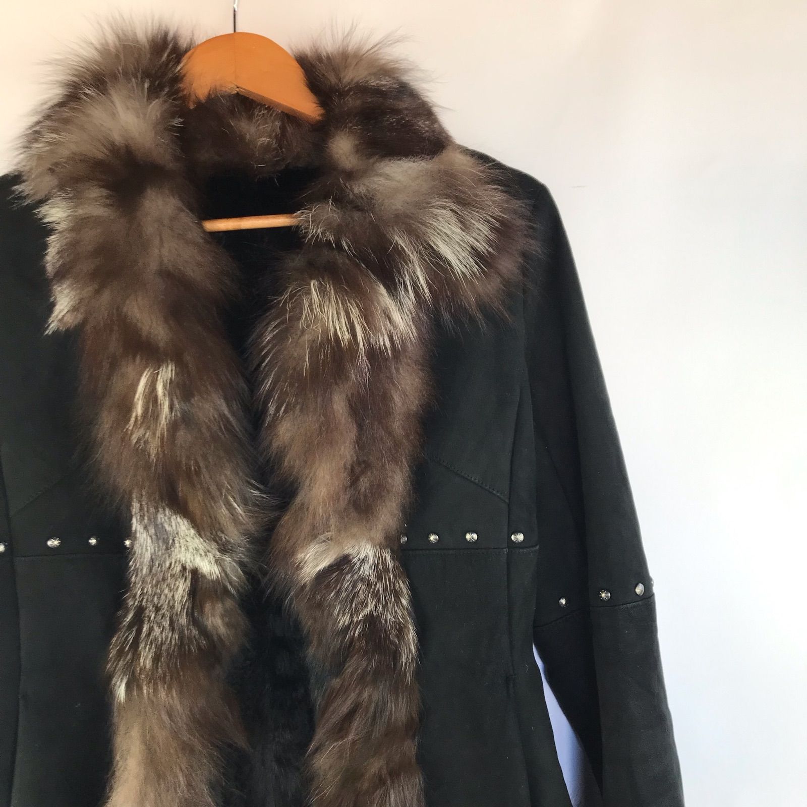 Re.Verofonna ラビットファー ムートンコート レディース 38 ブラック