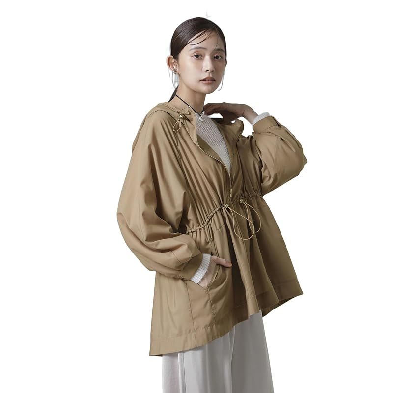 ナノ ユニバース シアーローンドロストブルゾン F ベージュ