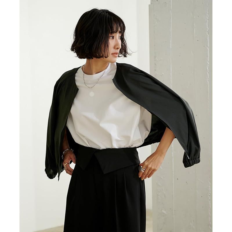 ユアーズ バルーンシルエット クルーネック ブルゾン レディース M ブラック