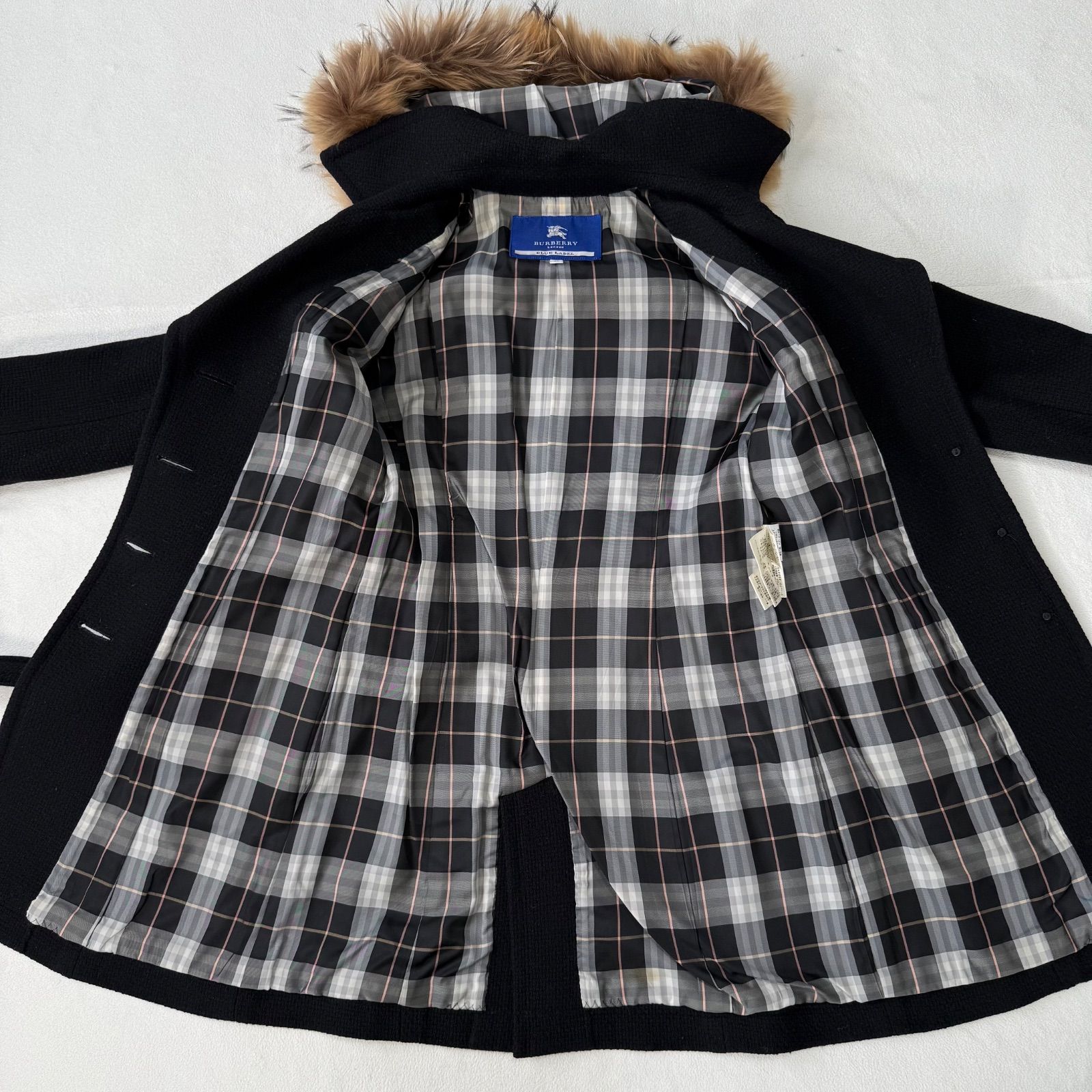 美品・サイズ38・ブラック✨バーバリー ブルーレーベル 3way アンゴラ