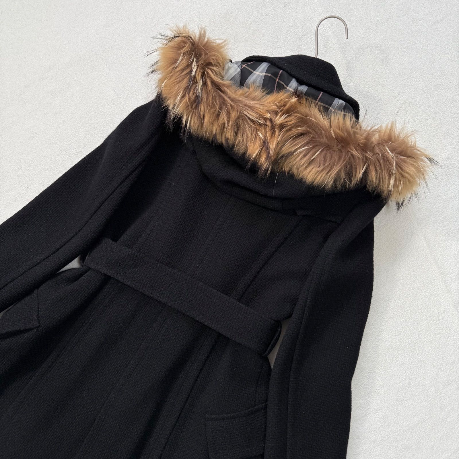 美品・サイズ38・ブラック✨バーバリー ブルーレーベル 3way アンゴラ