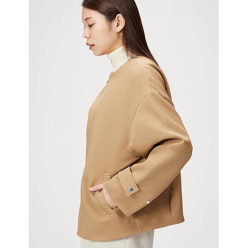 ナチュラルビューティーベーシック アウター トリプルクロスフォルムブルゾン レディース キャメル S 0