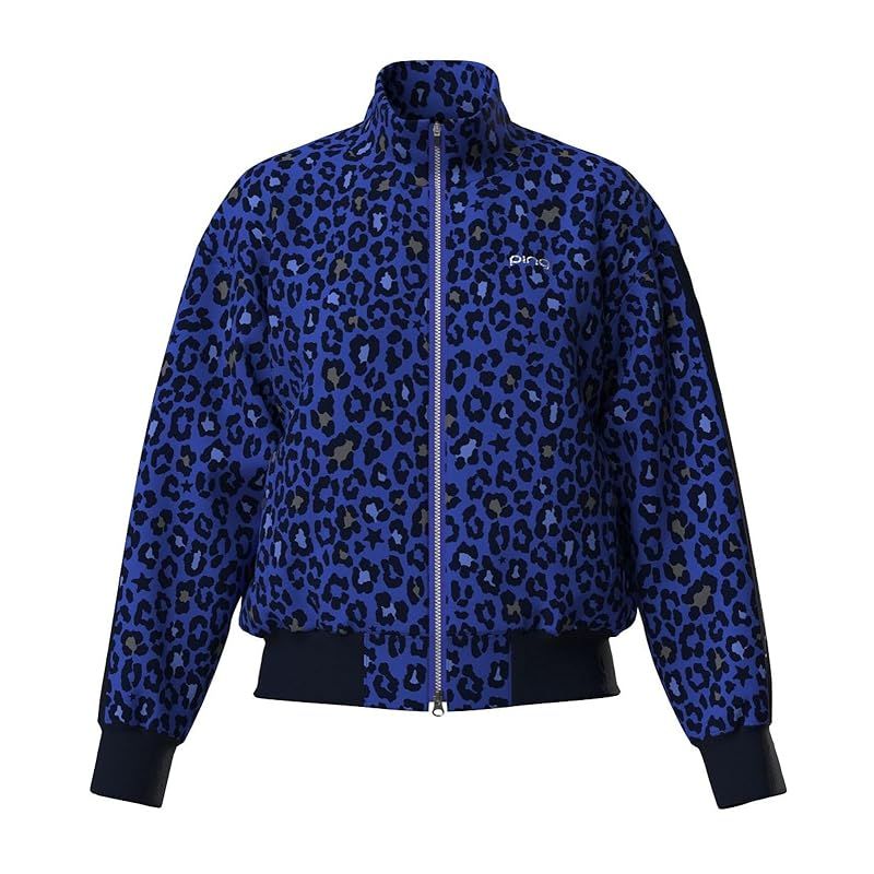 ピン アパレル レディース フルジップブルゾン レオパード柄 ストレッチ | ゴルフ アウター 622-4220902 110_ブルー S 0