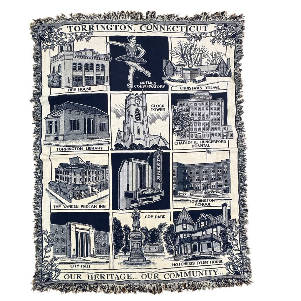 ラグ ブランケット マルチカバー タペストリー 名所 コネチカット州 トリントン バレエ ワーナー ホッチキス 歴史 Rug Throw Blanket Landmarks 2429