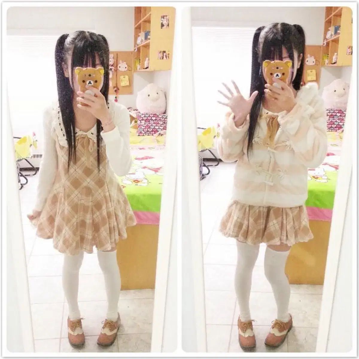 リズリサ ラテギャル 姫ギャル チェック リボン ワンピース - メルカリ