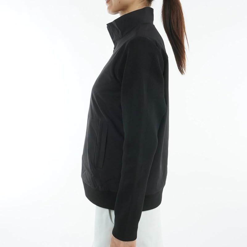  ピン アパレル レディース ハーフジップブルゾン ストレッチ性 | ゴルフ アウター 622-4220900 010_ブラック M コート ジャケット ファッション