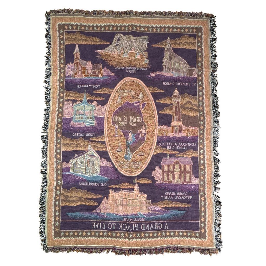 vintageラグ ブランケット マルチカバー タペストリー 名所