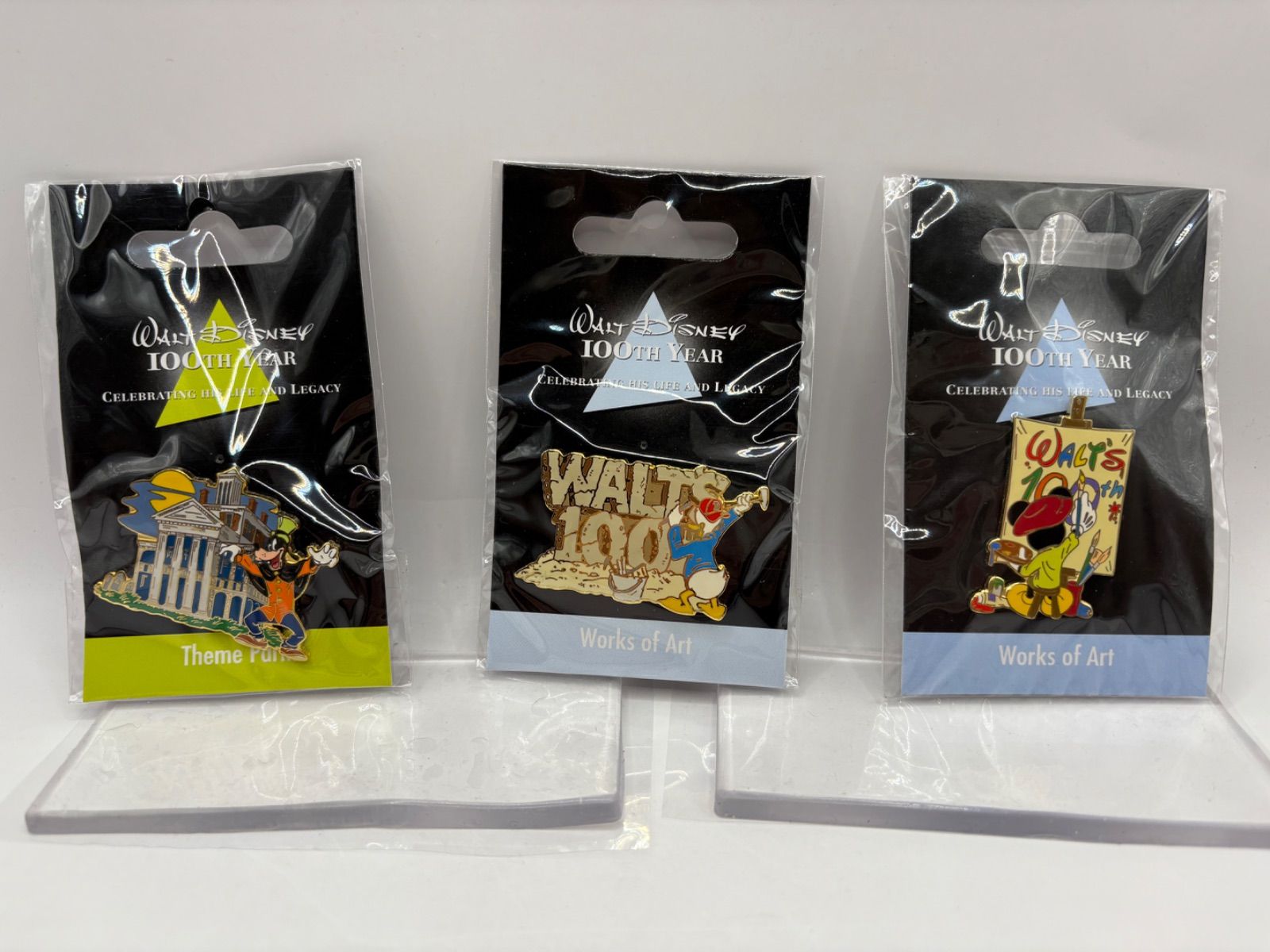 Disney 100th Year ピンバッジセット ディズニー ピンバッジ Walt Disney 100th Year 3点セット 記念限定