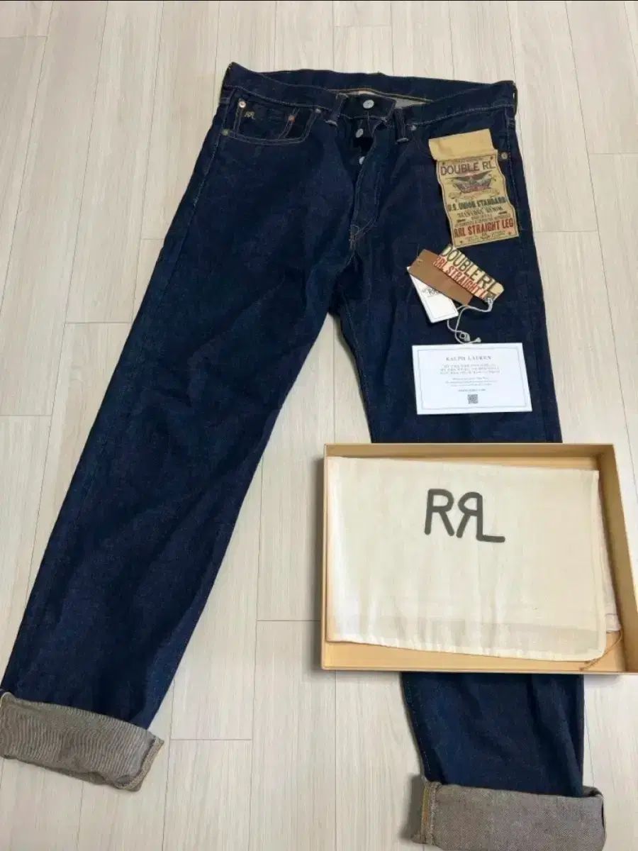 RRL ダブルアールエル ストレートフィット ワンウォッシュデニム 34 x 32