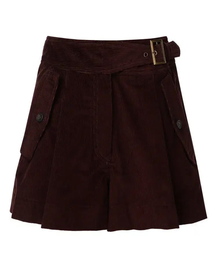 アッテヴァネッサ ブリューノ コーデュロイ ショートパンツ ハーフパンツ DARK WINE 26 27