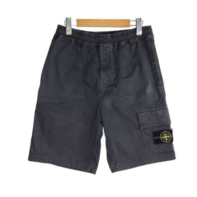 STONE ISLAND BERMUDA CARGO SHORTS BLACK サイズ29 ストーンアイランド バミューダ カーゴ ショーツ パンツ ウォッシュ加工