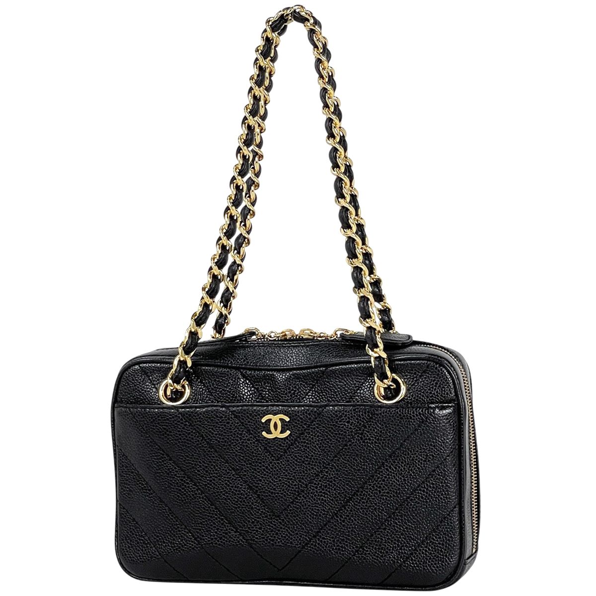 シャネル CHANEL Vステッチ チェーン ハンドバッグ ココマーク 