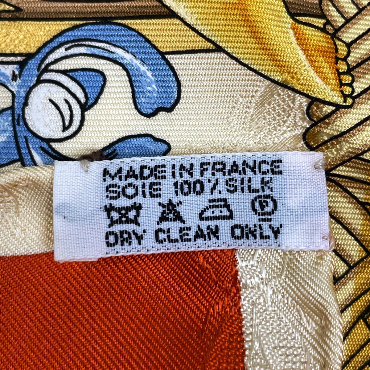 エルメス HERMES カレ 90 AMOURS アモーレ エンジェル 天使 スカーフ シルク オレンジ マルチカラー レディース