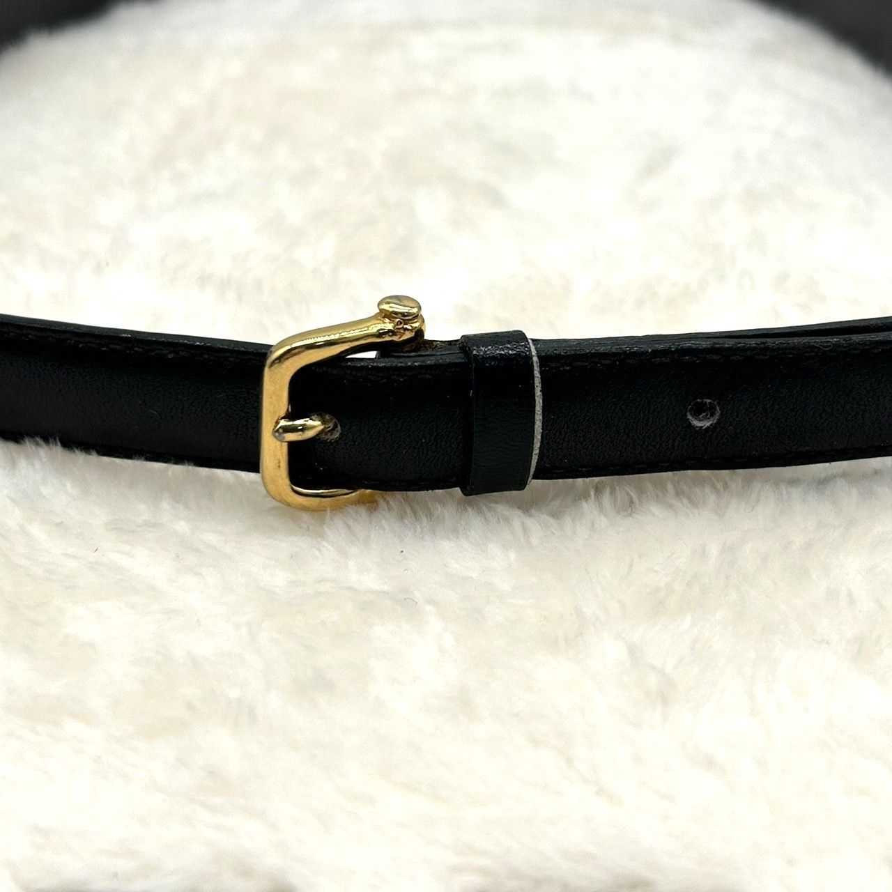 CELINE セリーヌ 馬車モチーフ レザーベルト レディース ゴールド金具