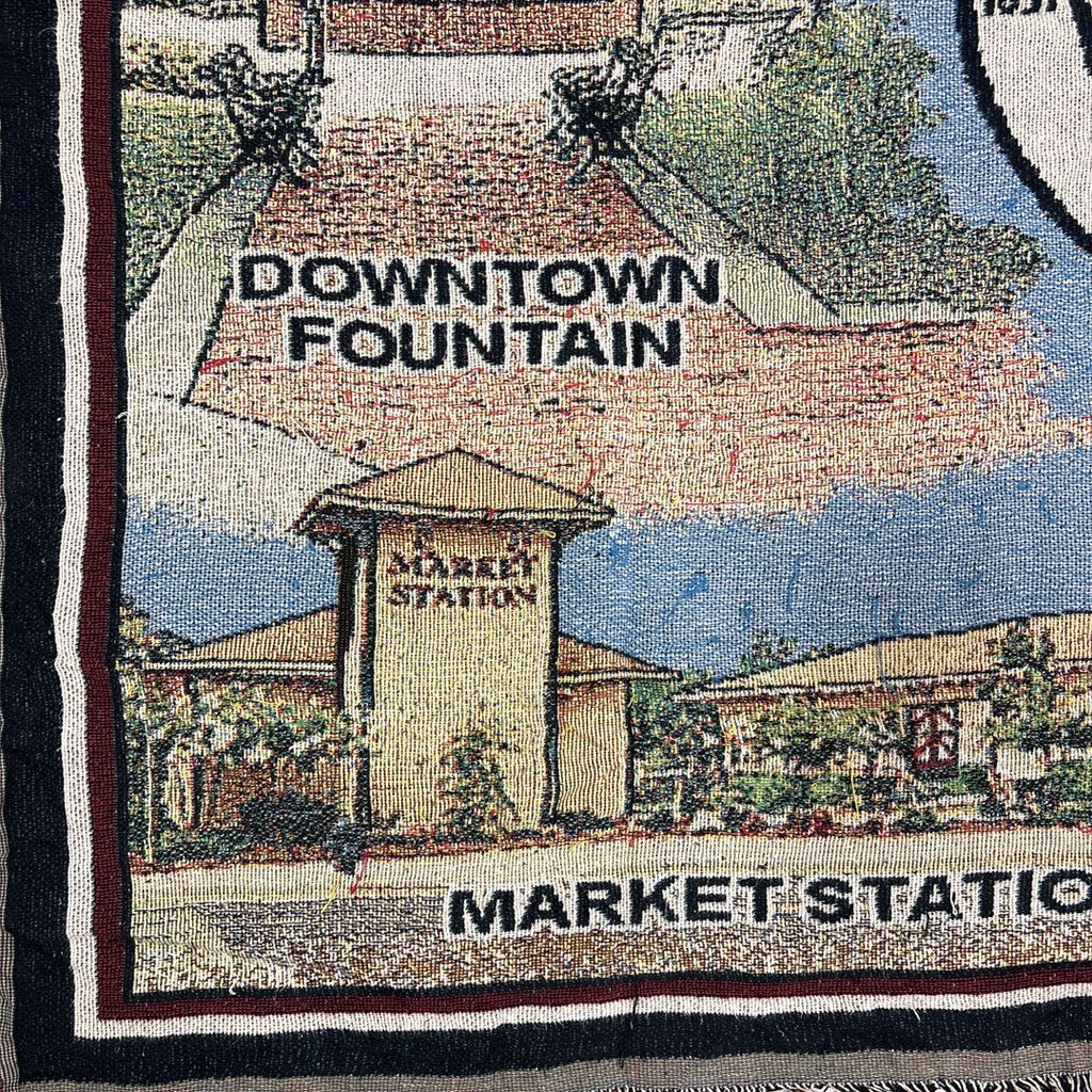 vintageラグ ブランケット マルチカバー タペストリー 名所 USA製 MADE