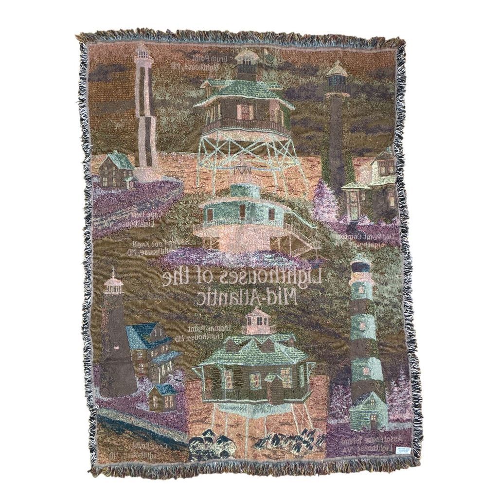 vintageラグ ブランケット マルチカバー タペストリー 名所 USA製 MADE