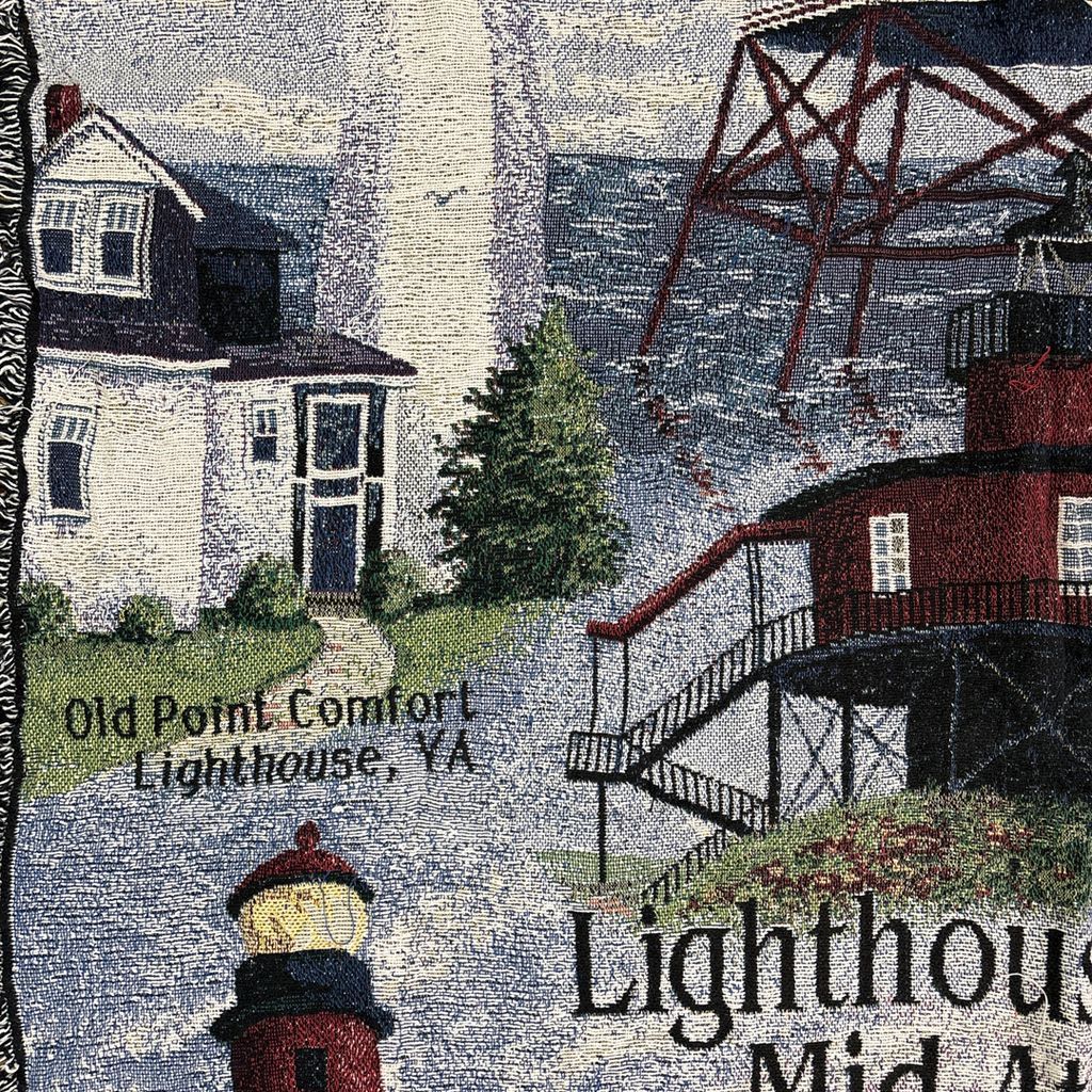 vintageラグ ブランケット マルチカバー タペストリー 名所 USA製 MADE