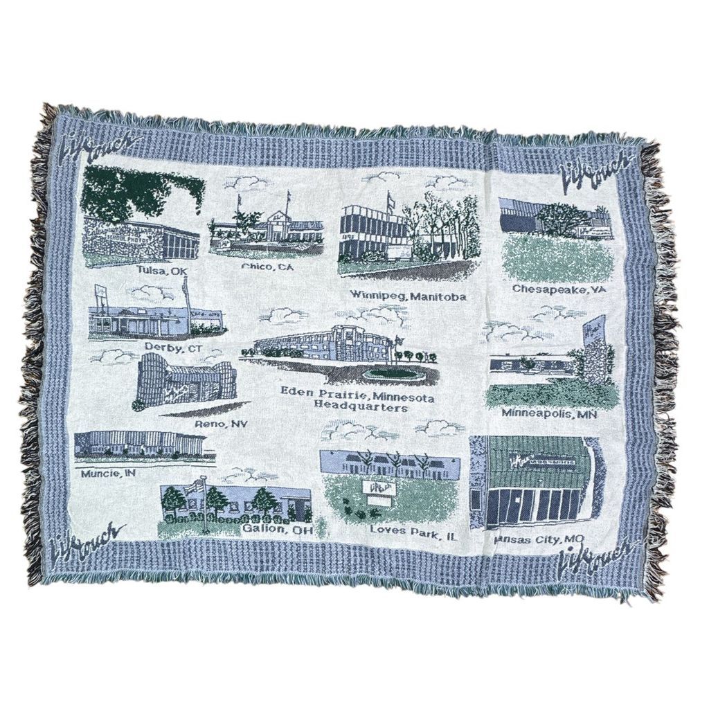ラグ ブランケット マルチカバー タペストリー 名所 企業ロゴ ライフタッチ 写真撮影会社 歴史 拠点 記念 Lifetouch Rug Throw Blanket Landmarks 2447