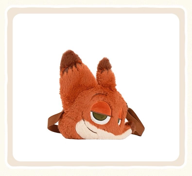 ニック ショルダーバッグ ズートピア フェイス型 ぬいぐるみバッグ