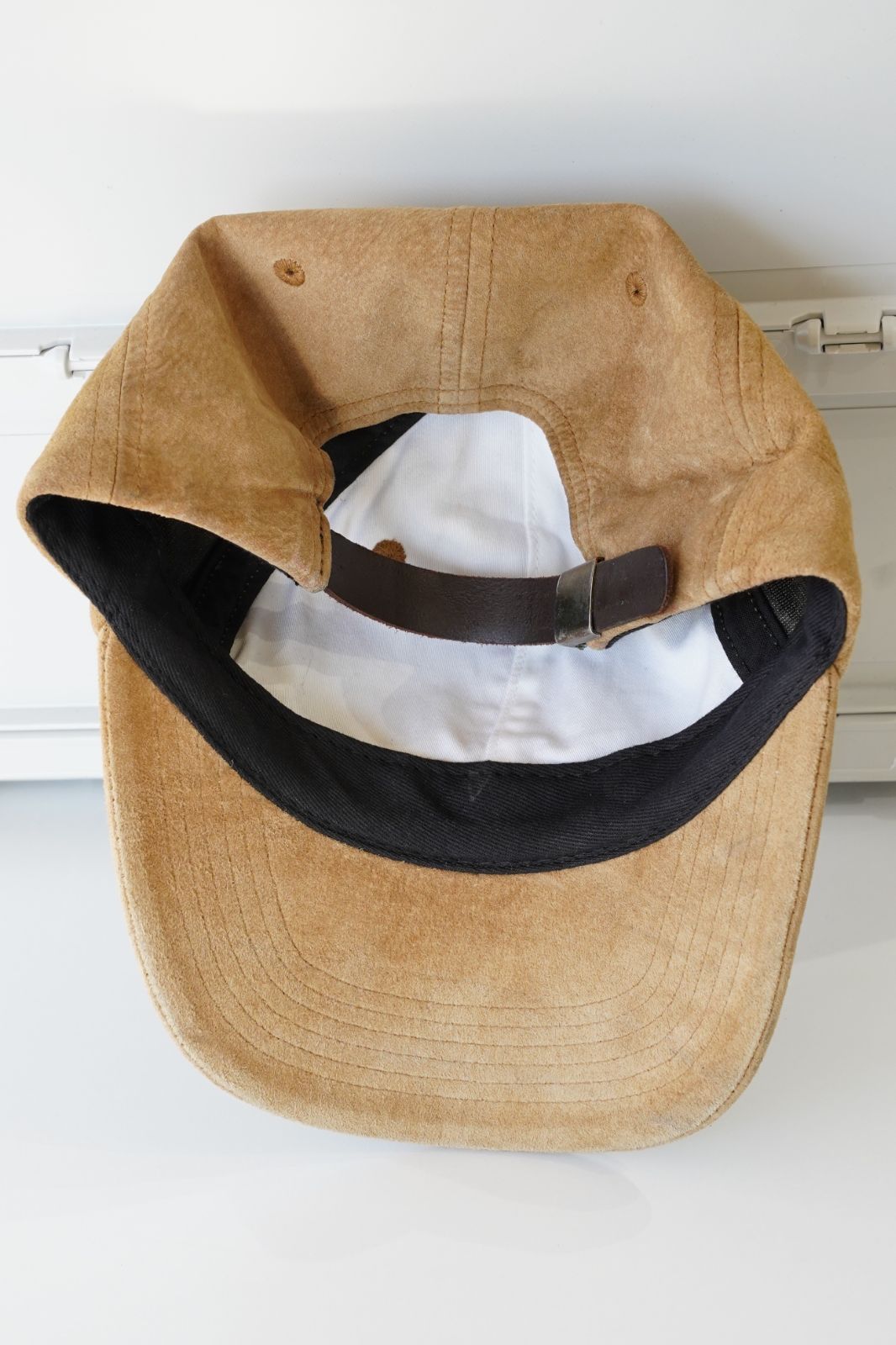 Supreme 16SS Suede Classic Logo 6-Panel Cap Tan USA製 スエード