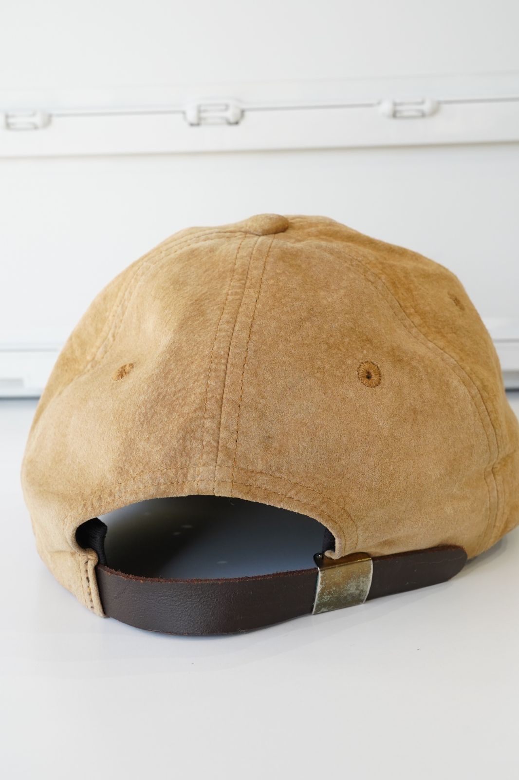 Supreme 16SS Suede Classic Logo 6-Panel Cap Tan USA製 スエード