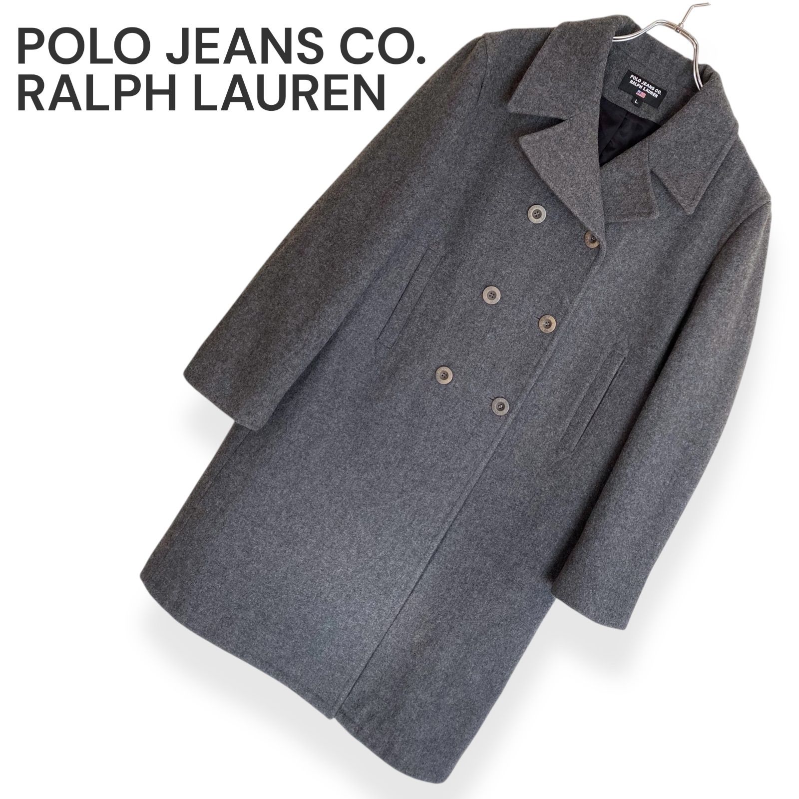 POLO by RALPH LAUREN Lサイズ ダークグレー ピーコート ポロラルフローレン Pコート ピーコート ダークグレー｜Yahoo!フリマ