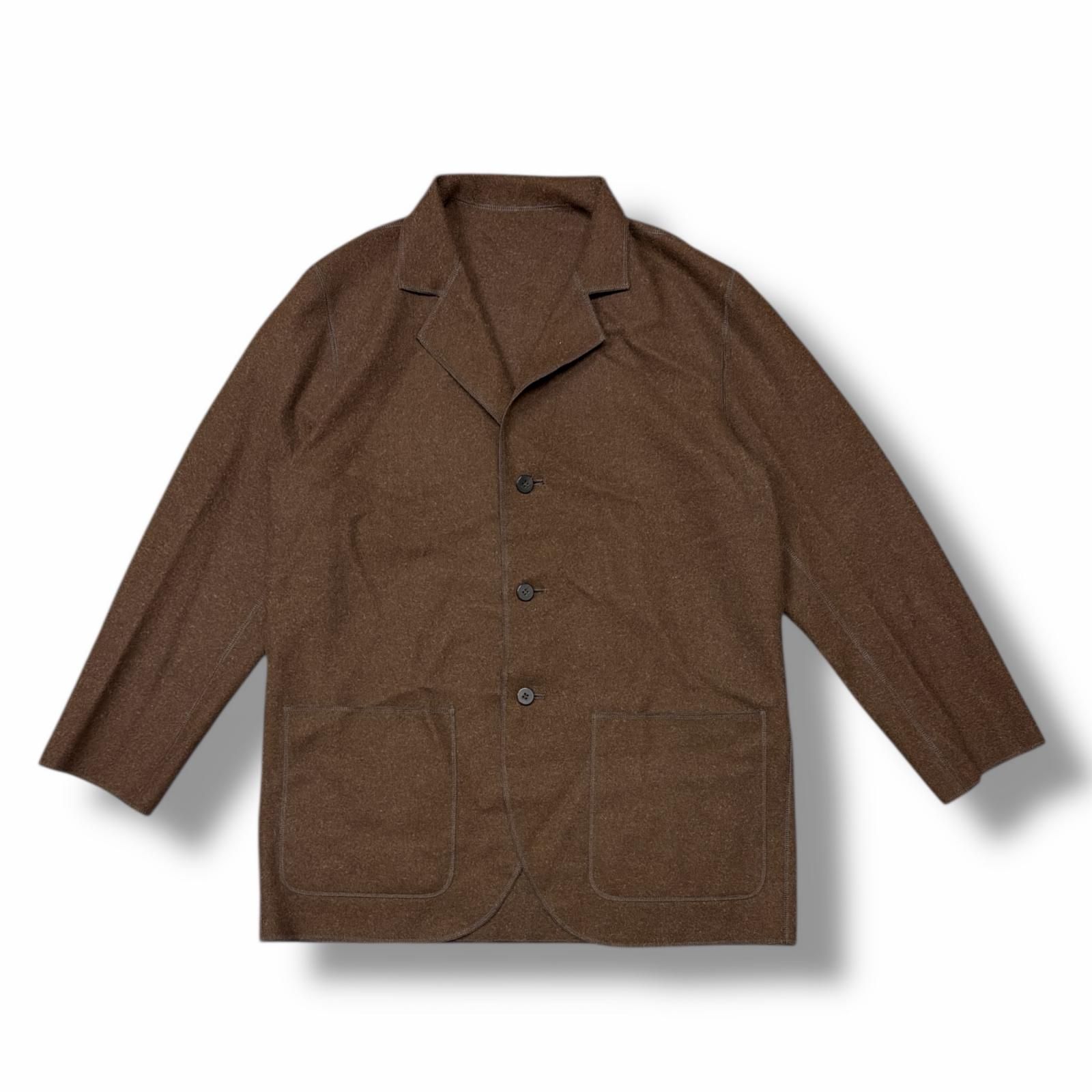 参考上代42,900円 Cale 21AW NATURAL WOOL FELT 3B JACKET ナチュラルウールフェルトジャケット カル C213U02J01 ブラウン 4 （6366M） 参考上代42,900円 Cale 21AW NATURAL WOOL FELT 3B JACKET ナチュラル