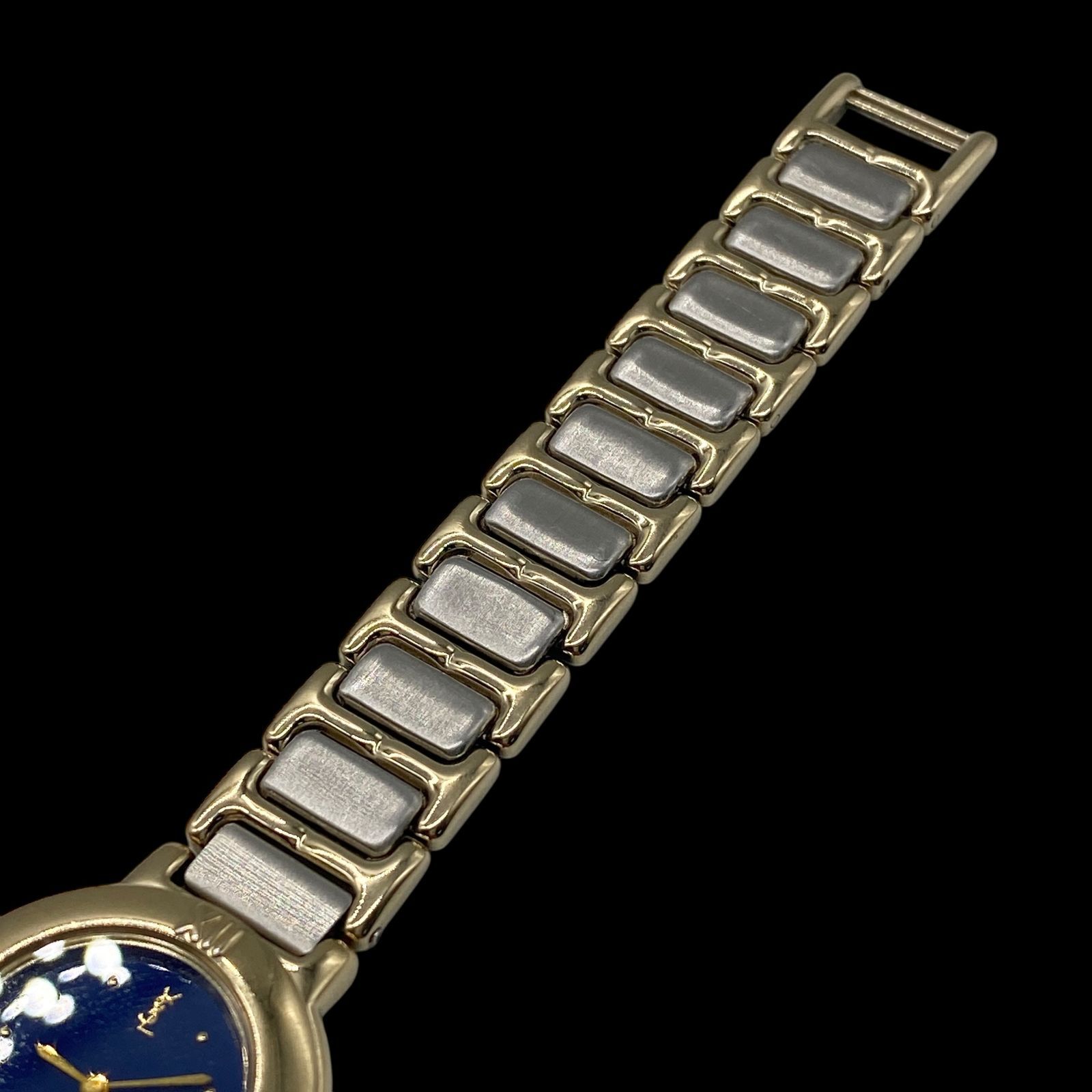 新品電池 稼働品 Yves Saint Laurent イヴサンローラン コンビ 腕時計