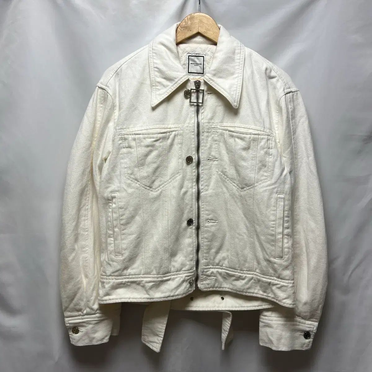 |46 ウーヨンミ 20 ss 白 トラッカー キルティングライナージャケット