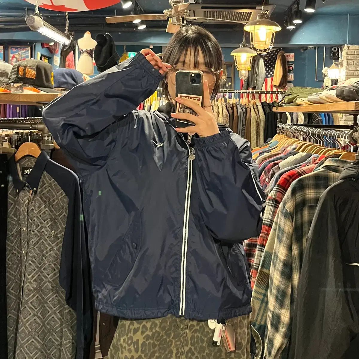 NIKE ナイキ フード グロシー サイド LINE ウィンドブレーカー