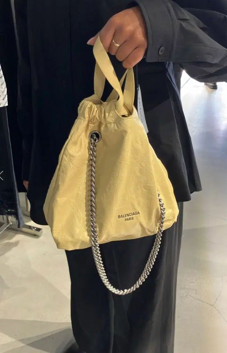 S バレンシアガ クラッシュ トートバッグ ショルダーバッグ バッグ バターイェロー COLOR スモールサイズ