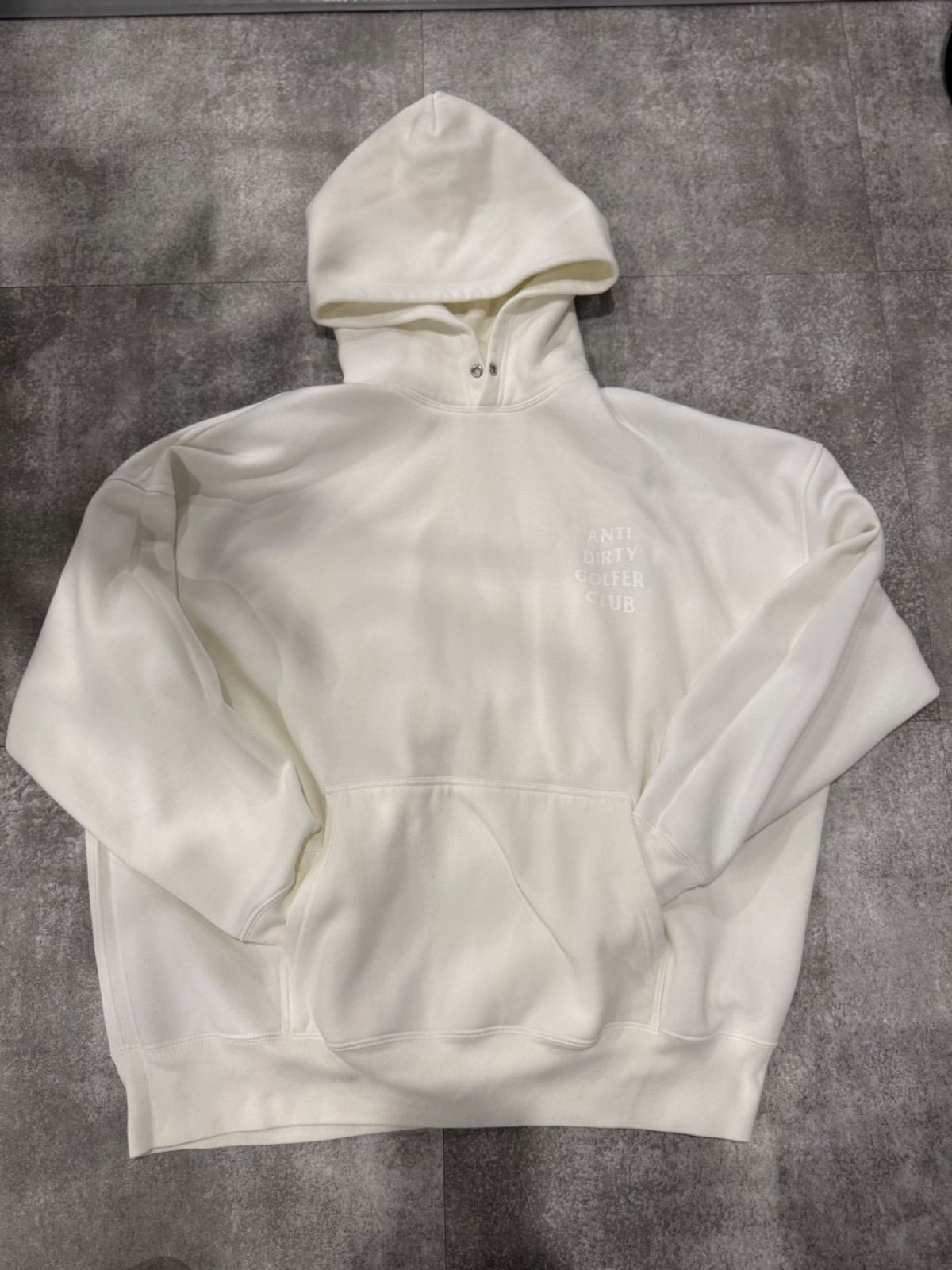 NOPOINT ノーポイント| ADGC®︎ SHADOW LOGO BIG HOODIE | アンチダーティーゴルファークラブシャドウロゴビッグプルオーバーフーディ NPg-250321-HD-04 WHITE XL