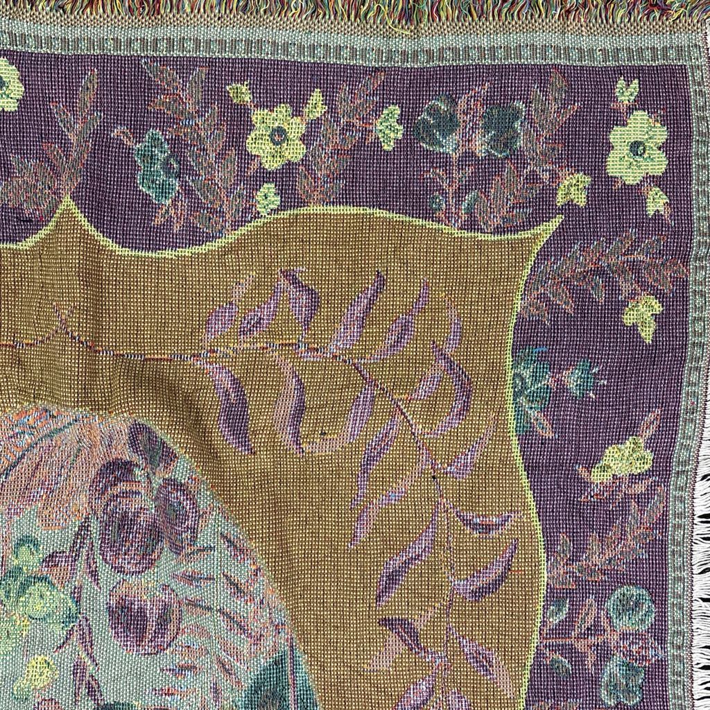 vintageラグ ブランケット マルチカバー タペストリー USA製 MADE IN