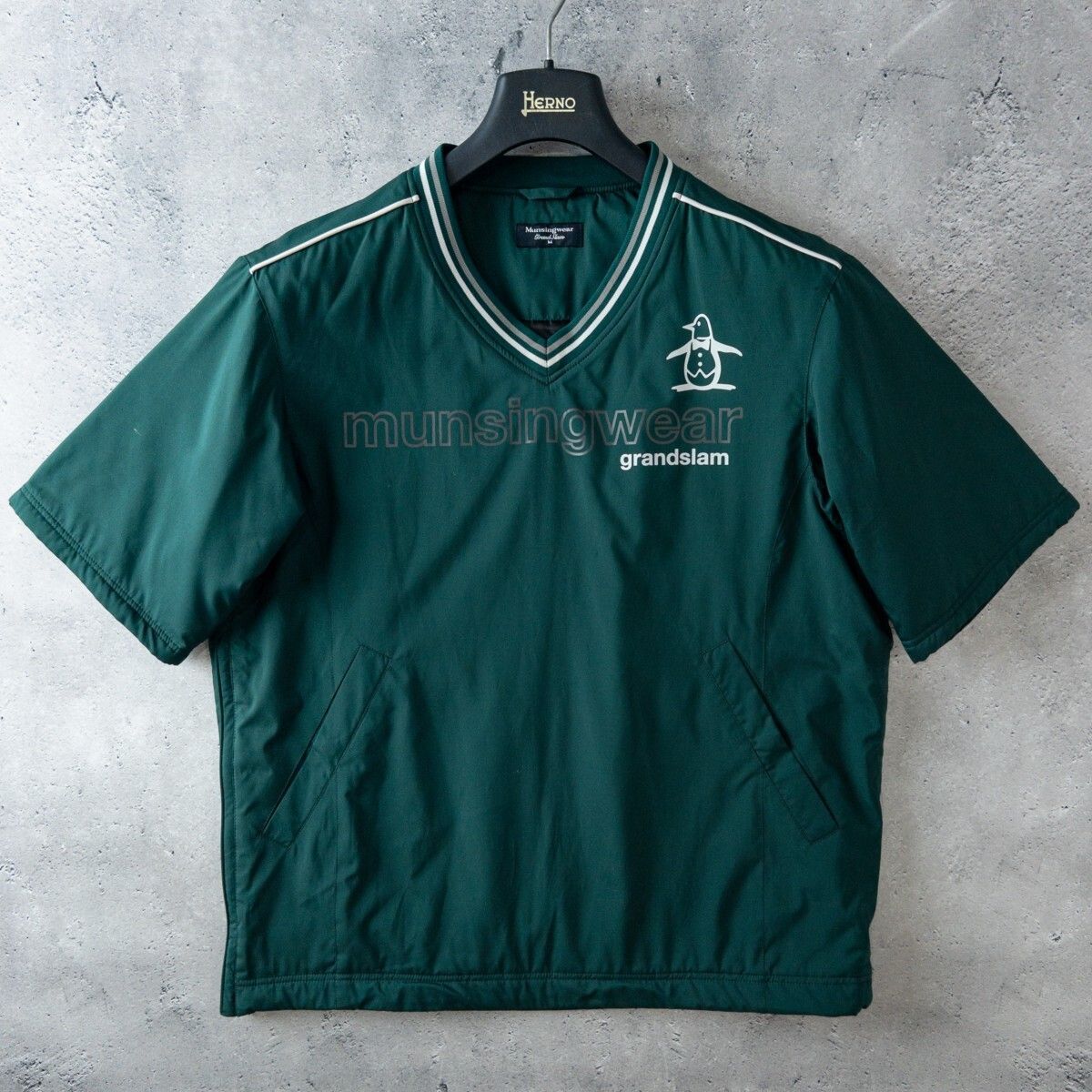 美品 Munsingwear マンシングウェア 半袖 中綿 プルオーバー