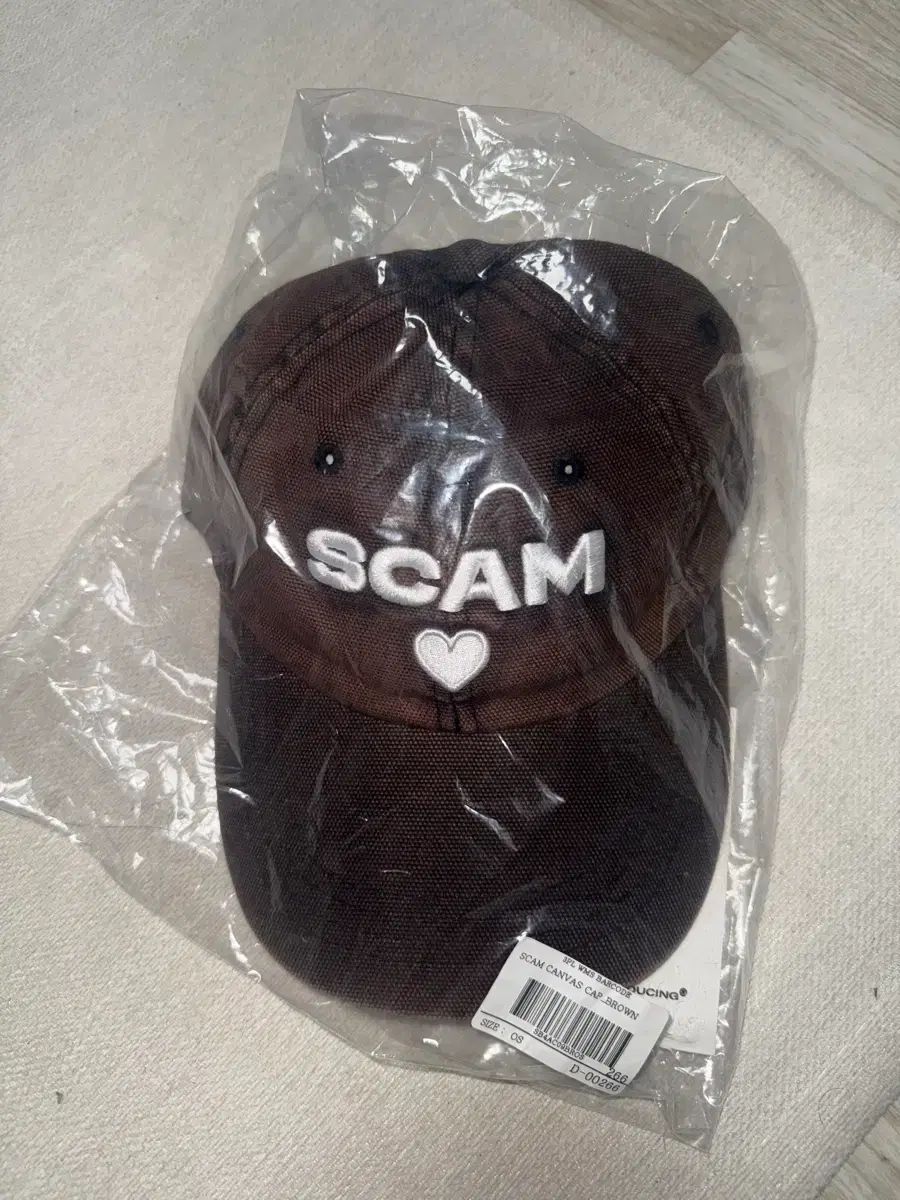 SCAM キャンバス キャップ ブラウン