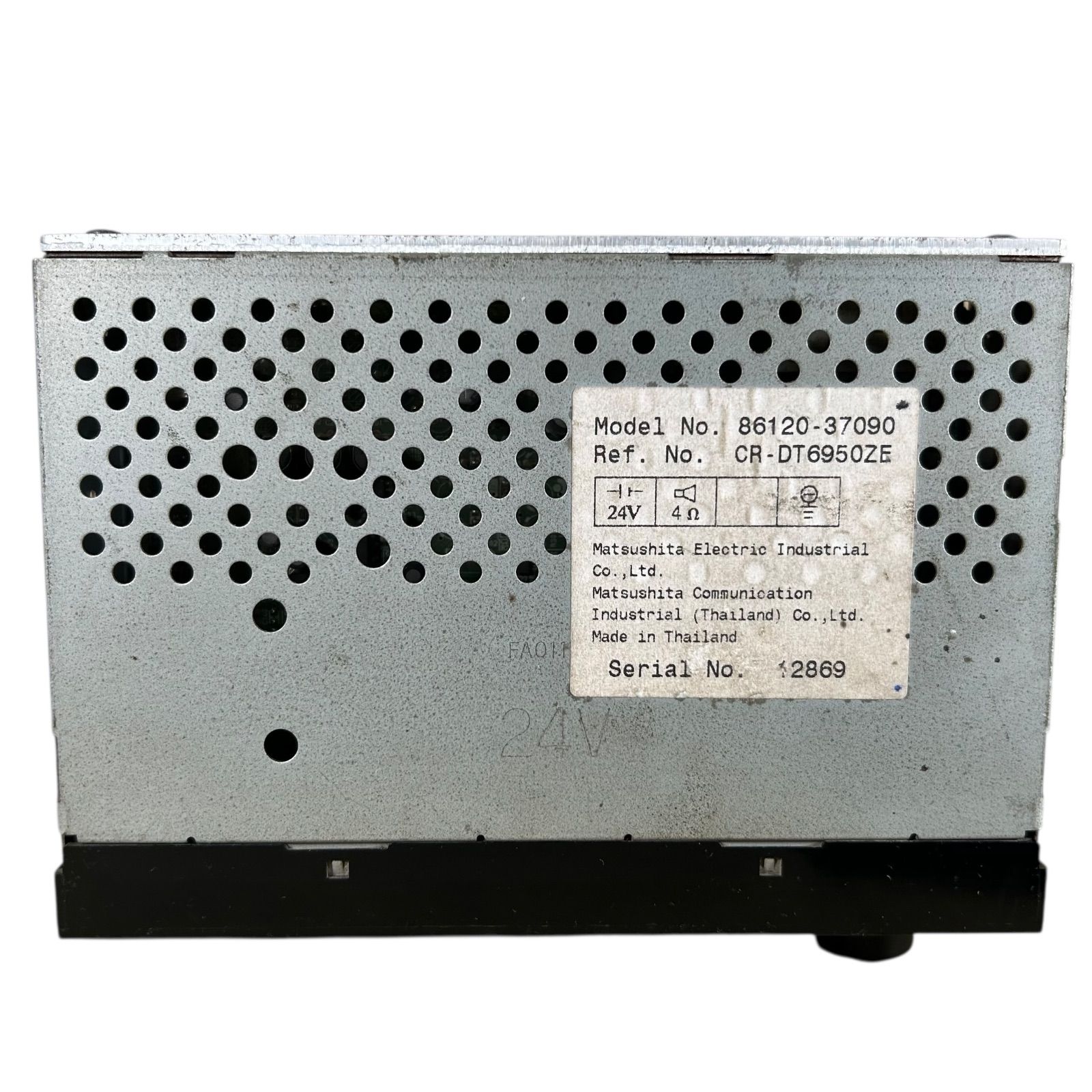 動作未確認】TOYOTA AMラジオデッキ 86120-37090 CR-DT6950ZE（ダイナ