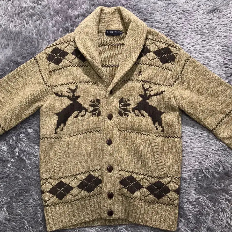 M A級 ビーンポール BEAN POLE カウチン ショールカラー カーディガン