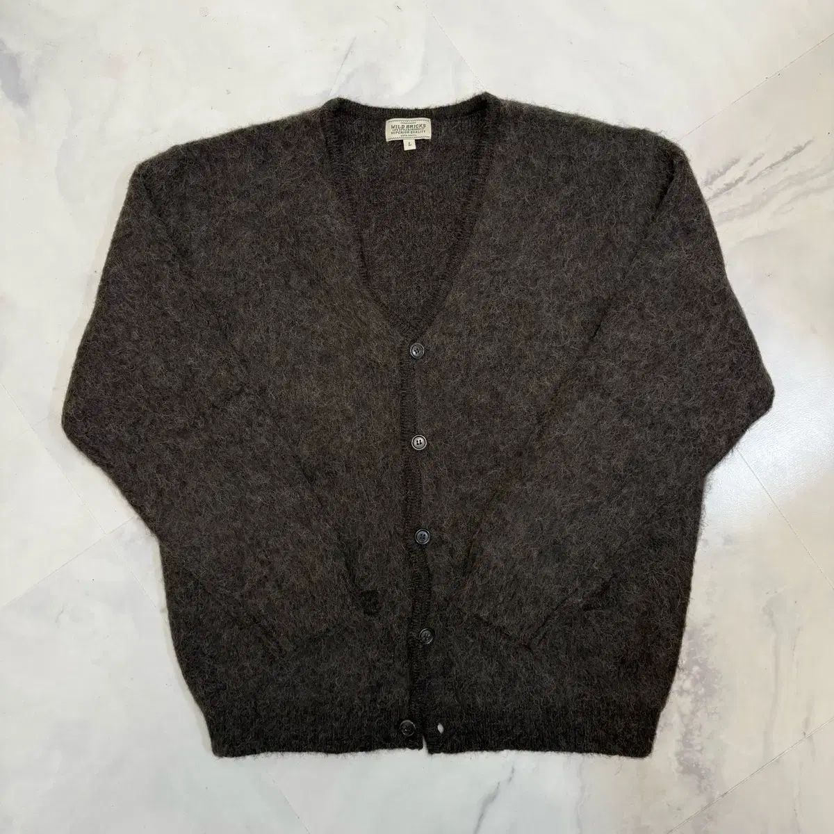 ワイルドブリック モヘア カーディガン ブラウン L
