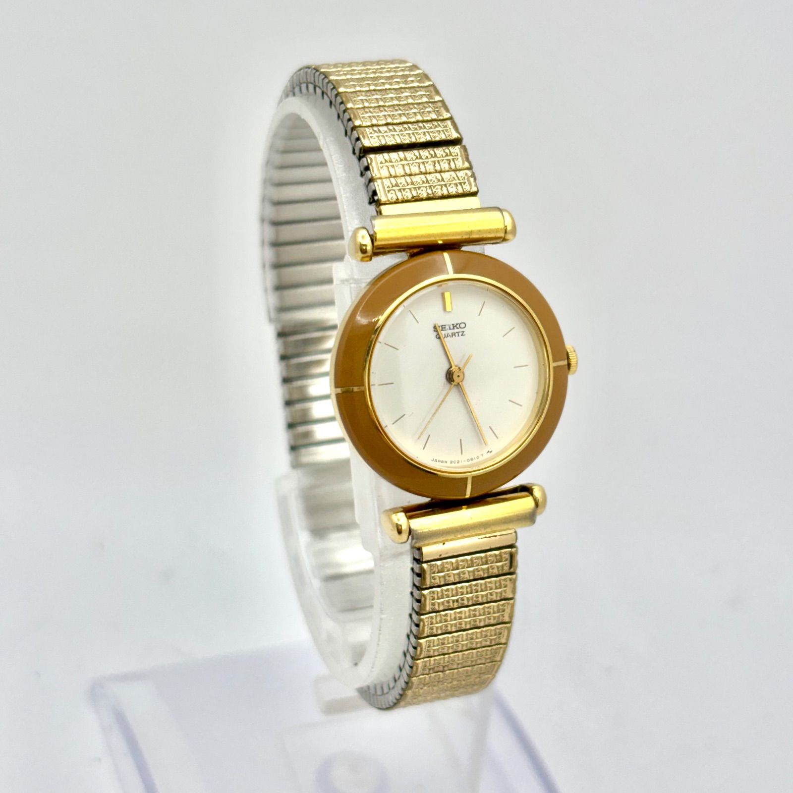 新品電池】SEIKO セイコー レディース 腕時計 ゴールド 2C21-019A