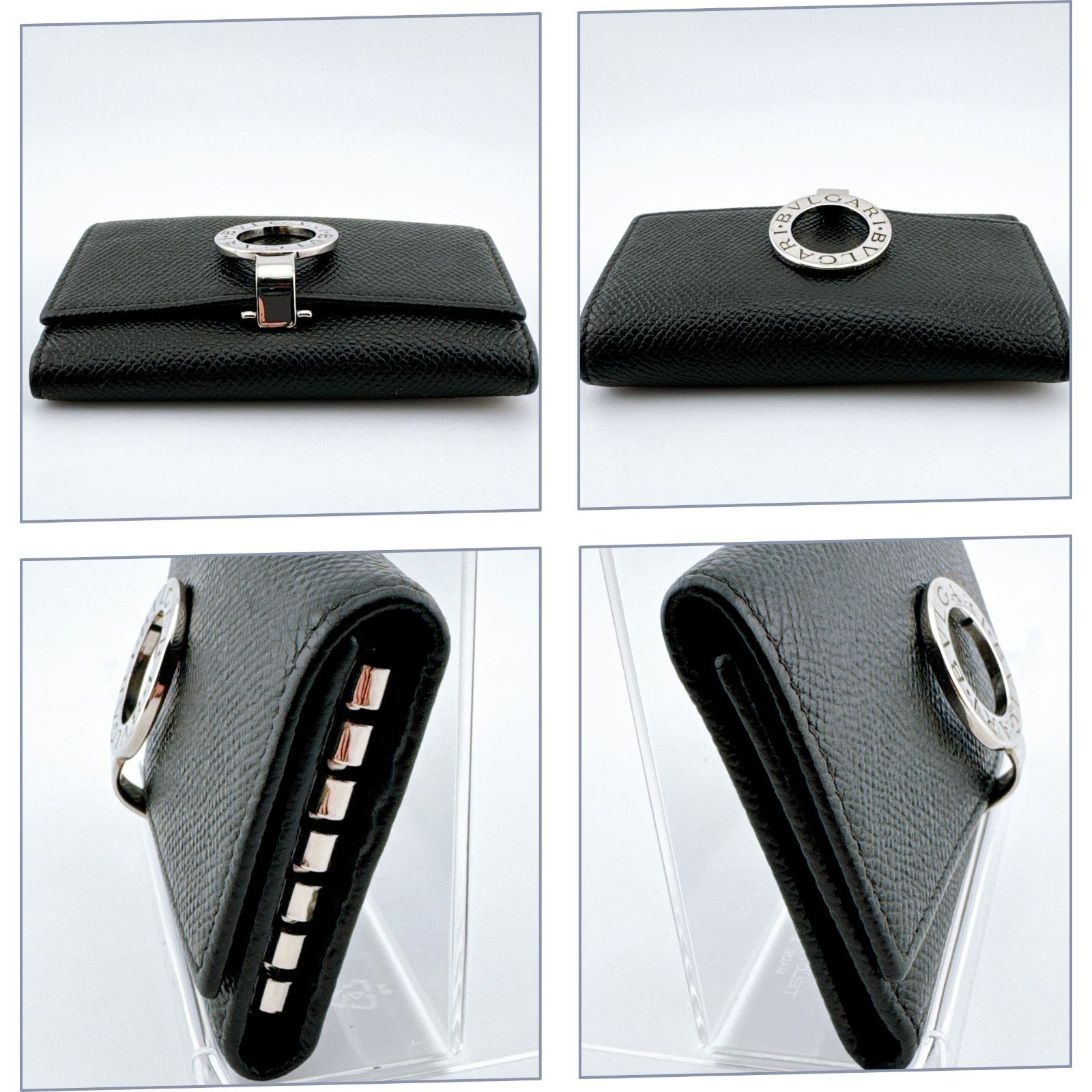 ブルガリ BVLGARI サークル ロゴ 6連 キーケース 黒 レザー - メルカリ