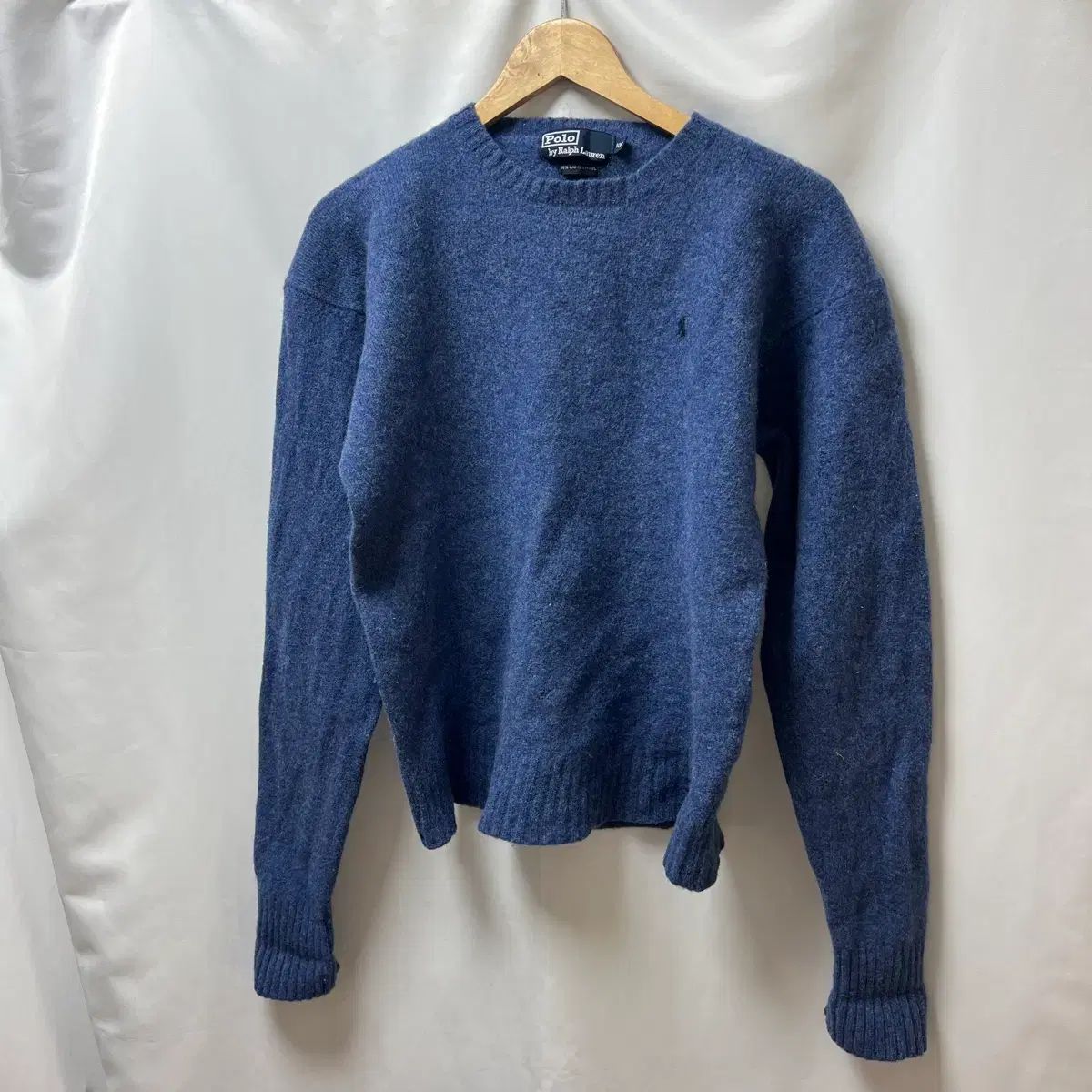 正規品/100 ポロ ラルフローレン レディース ブルー ウール ニット