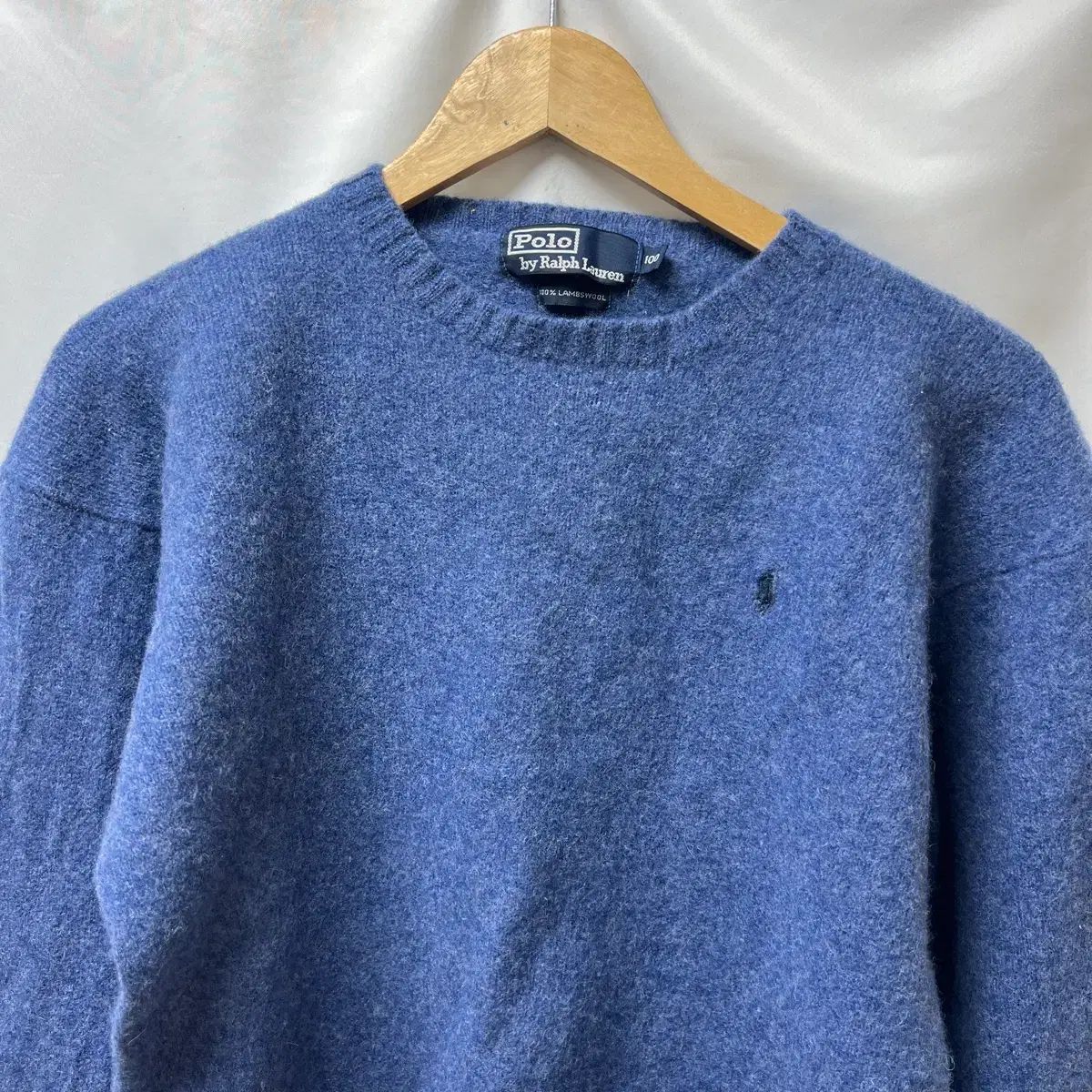 ラルフローレン　ウール１００％　ニット　セーター　ブルー　美品 正規品/100 ポロ ラルフローレン レディース ブルー ウール ニット